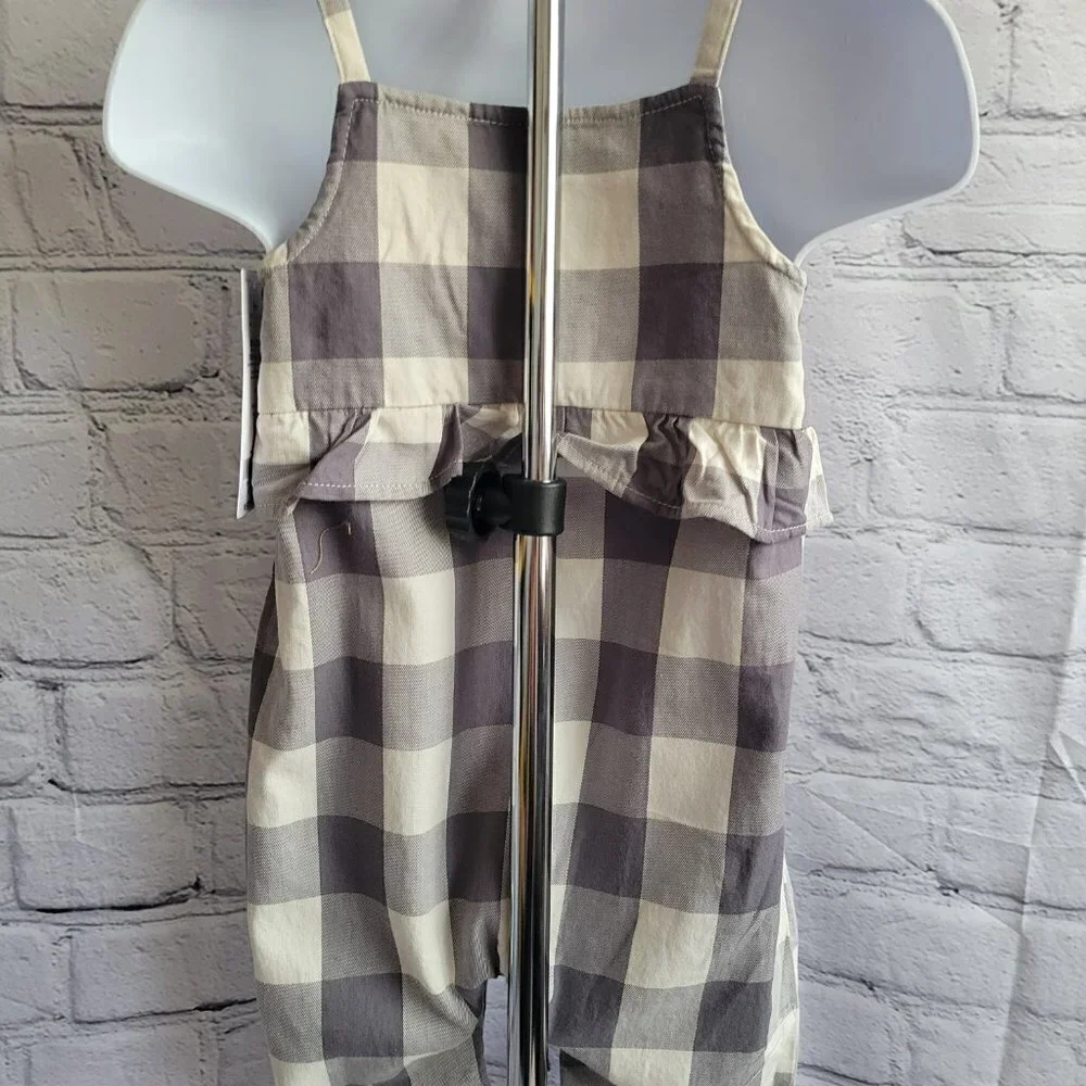Baby Girl Carter's Gingham Linen Jumpsuit